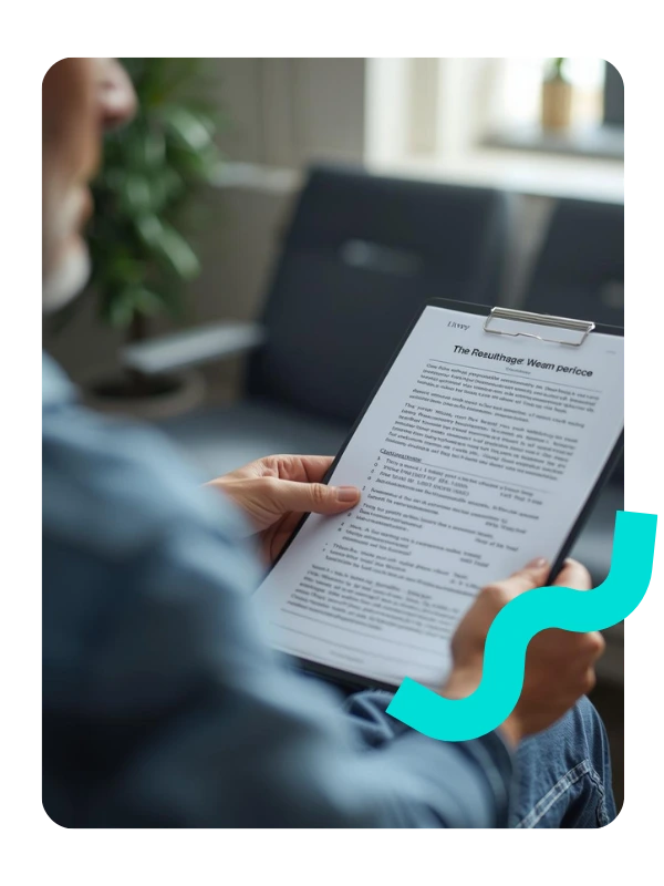 Paciente com papel em mãos Cardiologia Duplomed